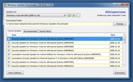 Tải Windows Updates Downloader 2.50 Build 1002 Update Windows cực nhanh 2