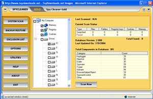 Tải SpyCleaner Gold 9.5 Phát hiện và gỡ bỏ phần mềm gián điệp 1