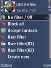 Call and SMS Filter for Symbian