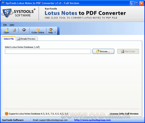 SysTools Lotus Notes to PDF Converter