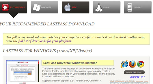 LastPass Universal Windows Installer (64 bit)