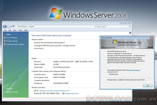 Windows Server 2008 Enterprise (32 bit)