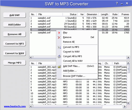Tải SWF to MP3 Converter 2.4 build 189 Chuyển âm thanh trong file flash sang MP3 2