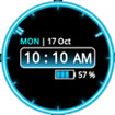 Glowing Neon Clock Widget For Android