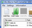 Xls/Xlsx to Flash Converter 3000