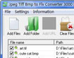 Jpeg Tiff Bmp to FLV Converter 3000