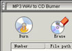MP3 WAV to CD Burner