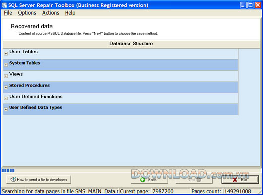 sql server repair master database