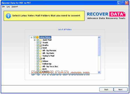 Recover Data for NSF to PST