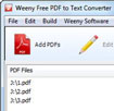 Weeny Free PDF to Text Converter