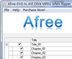 Afree DVD to AVI DIVX MPEG WMV Ripper