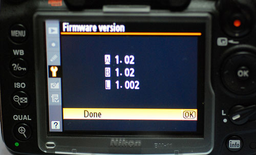 Nikon D4 Firmware