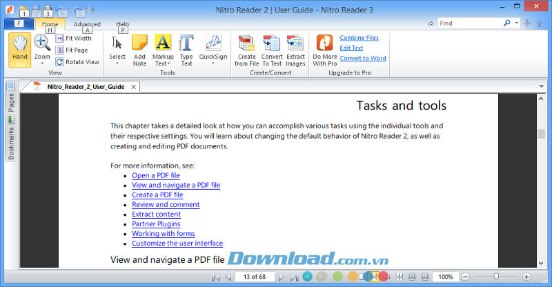 Nitro Reader 3 trên Windows 8
