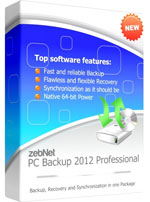  zebNet PC Backup 2012 Professional  1.0 Công cụ sao lưu và khôi phục dữ liệu