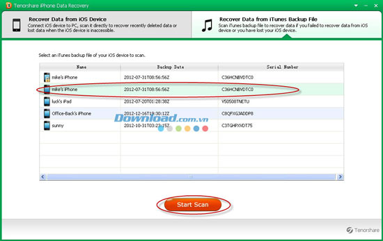 Tenorshare iPhone Data Recovery