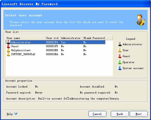 Tải Lazesoft Recover My Password Home 32