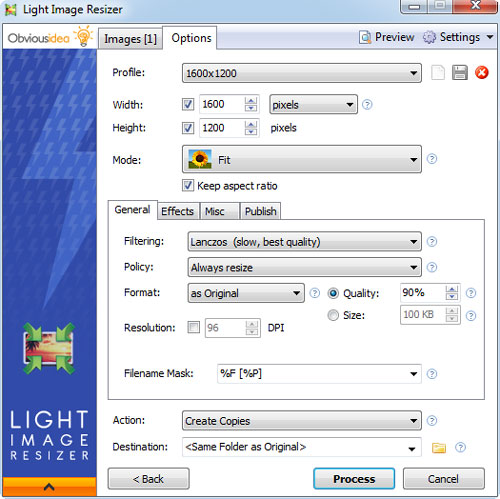 Light Image Resizer