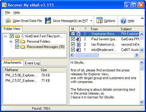 Tải Recover My Email 5.6.8.274 Khôi phục Email bị xóa 2