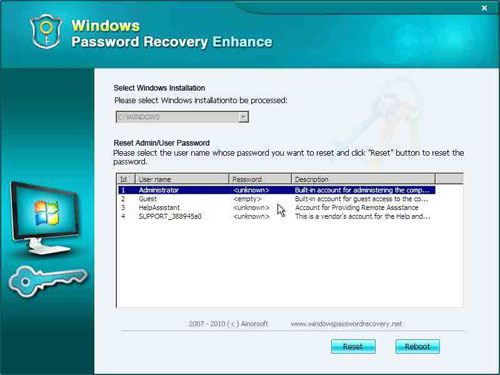 Windows Password Recovery Corporation