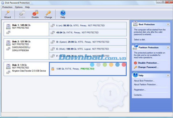 Phần mềm Disk Password Protection