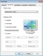  AquaSnap  1.6.3 Hiệu ứng cho cửa sổ màn hình