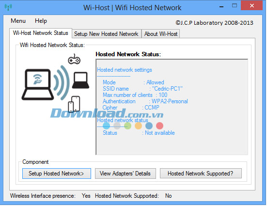 Wi-Host – Phát Wifi từ máy tính, laptop