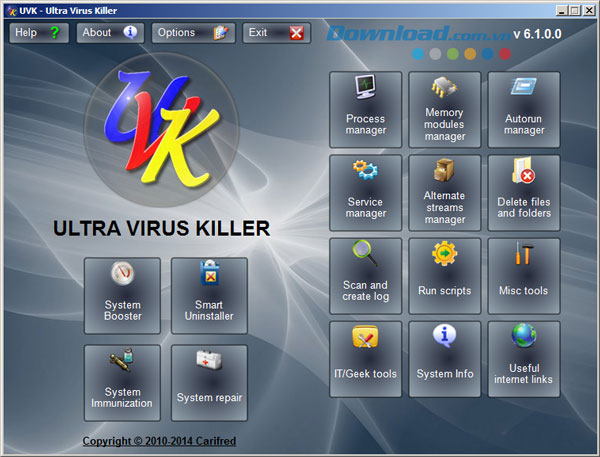 Ultra Virus Killer - UVK trên Windows
