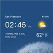 Transparent clock & world weather for Android