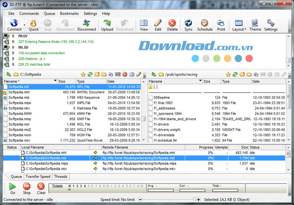 Tải 3D-FTP 9.0.7 Hỗ trợ download và upload dữ liệu 52