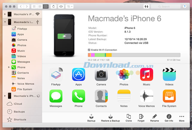 iMazing for Mac 2.5.3 - Công cụ chuyển dữ liệu vào iPhone cho Mac
