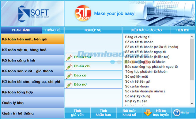 3TSoft – Phần mềm kế toán miễn phí – Download.com.vn