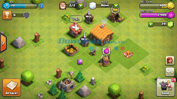 Cừa hàng trong game Clash of Clans