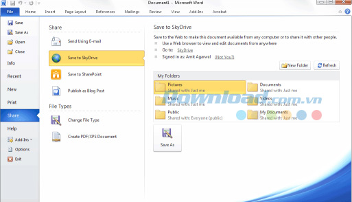 Microsoft Office 2010 hỗ trợ tính năng Broadcast Slide Show