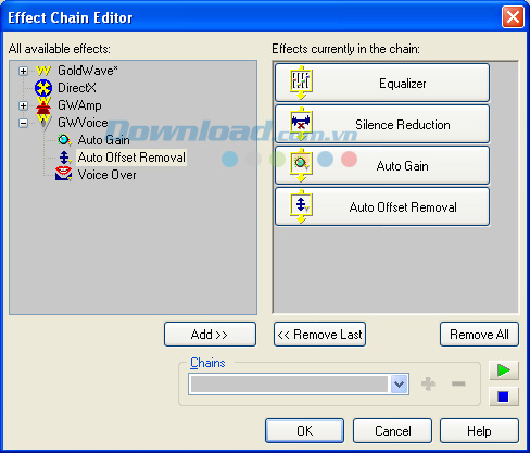 Effect Chain Editor