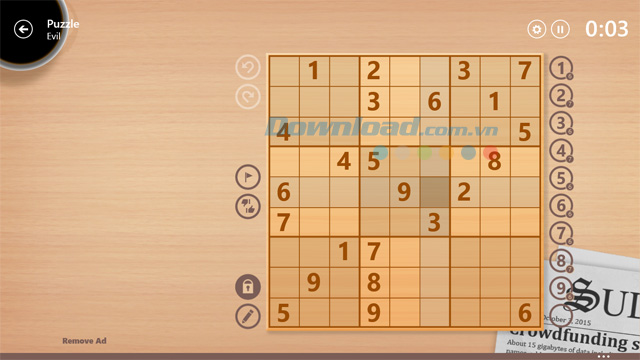 Mức độ khó nhất trong Sudoku miễn phí