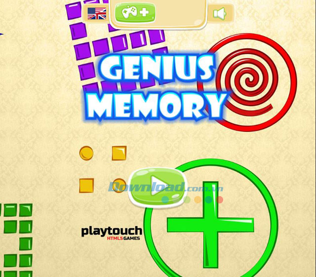 Giao diện game Genius Memory