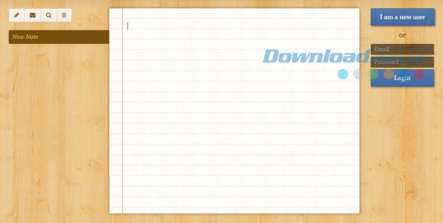 Giao diện Memo Notepad