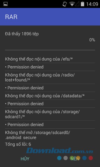 Nén nhiều file với RAR cho Android 