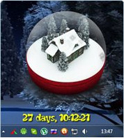 Giao diện của Christmas Snow Globe Countdown
