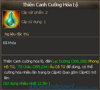 Cường hóa trang bị trong game Tân Thiên Long 3D