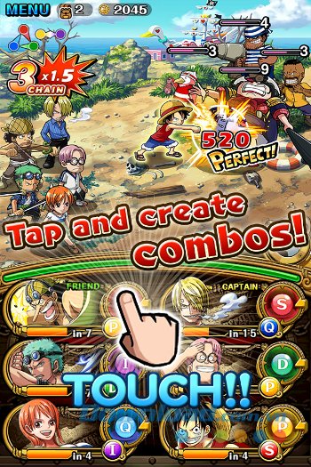 Lối chơi thú vị trong One Piece: Treasure Cruise for Android