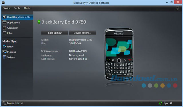 desktop software blackberry