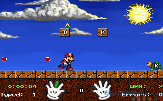 Giao diện bàn phím Mario's Smash & Dash