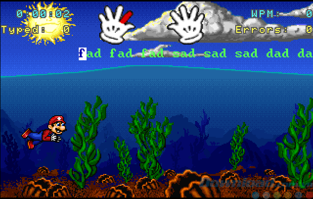 Giao diện chủ động của Mario's Wet World Challenge # 2