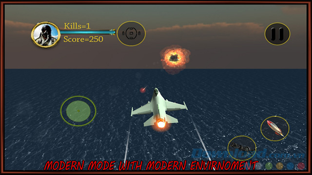 Giao diện game Air Space Jet Fighter 3D