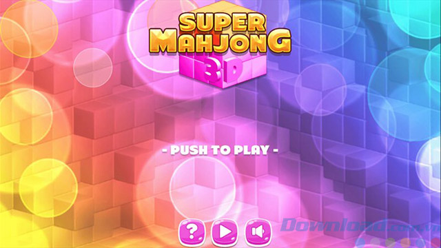 Giao diện bắt đầu của Mahjong 3D