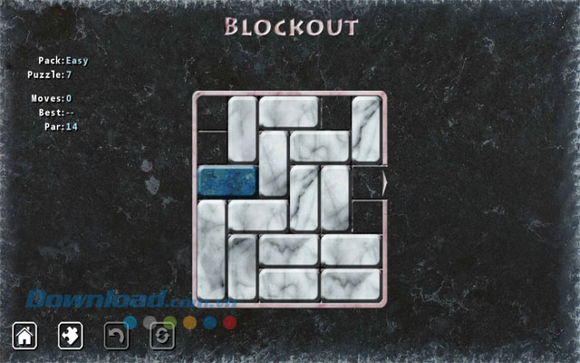 Giao diện game giải đố Blockout cho Windows 8