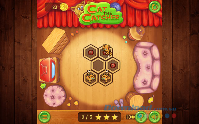 Giao diện chính của game Catch the String Ball