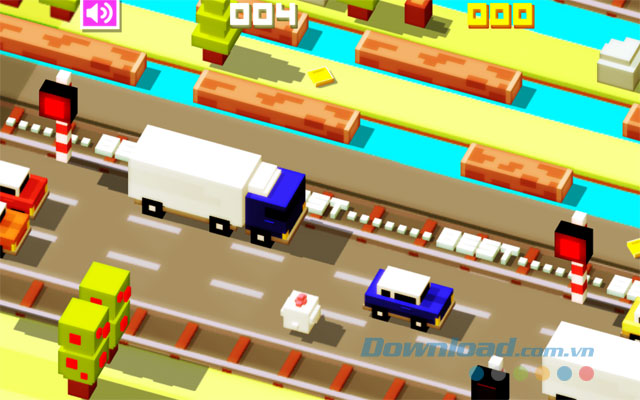 Giao diện game đưa gà qua đường Cross Danger Street