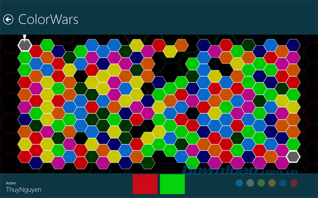 Giao diện game ColorWars cho Windows 8